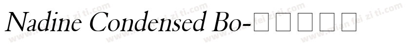Nadine Condensed Bo字体转换
